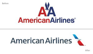 The American Airlines Logo Before and After Rebranding 